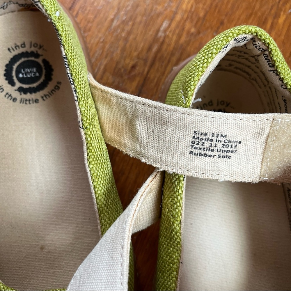 Livie & Luca Green Canvas Mary Jane Shoes - Picture 5 of 7